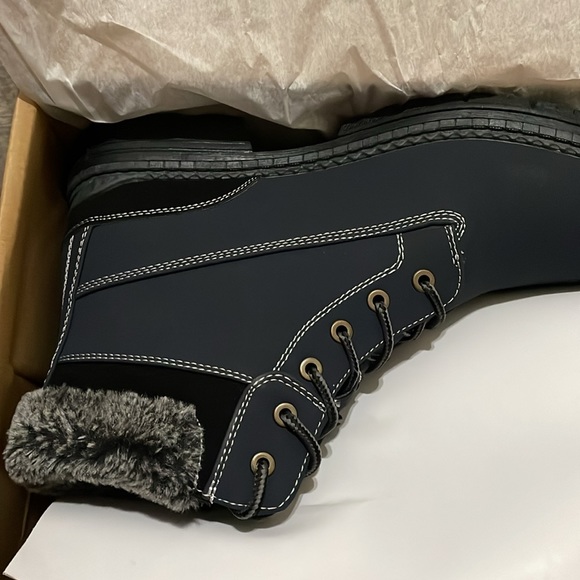 Winter Snow Hiking Boots Black Casual Ankle Work  Boots women’s size 9 NEW - Picture 6 of 6